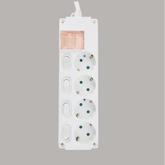 Ổ CẮM 4 LỖ CÓ CÔNG TẮC CÁ NHÂN 16A 250V